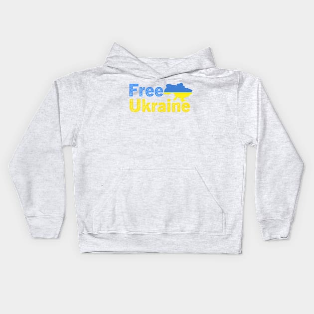 Free Ukraine Support Ukraine Kids Hoodie by TeeAMS